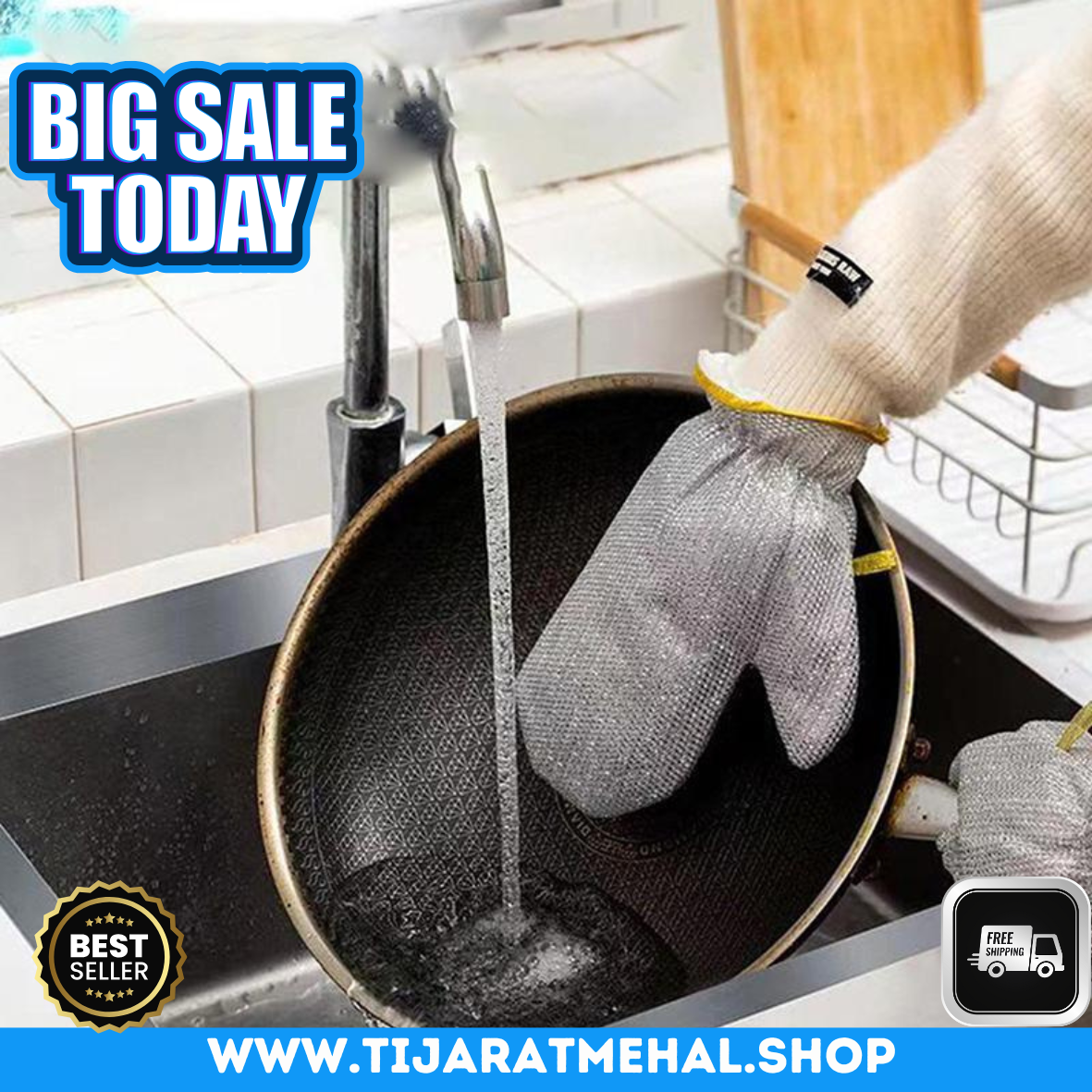 Premium Steel Dishwashing Gloves - Tough on Dirt, Gentle on Hands