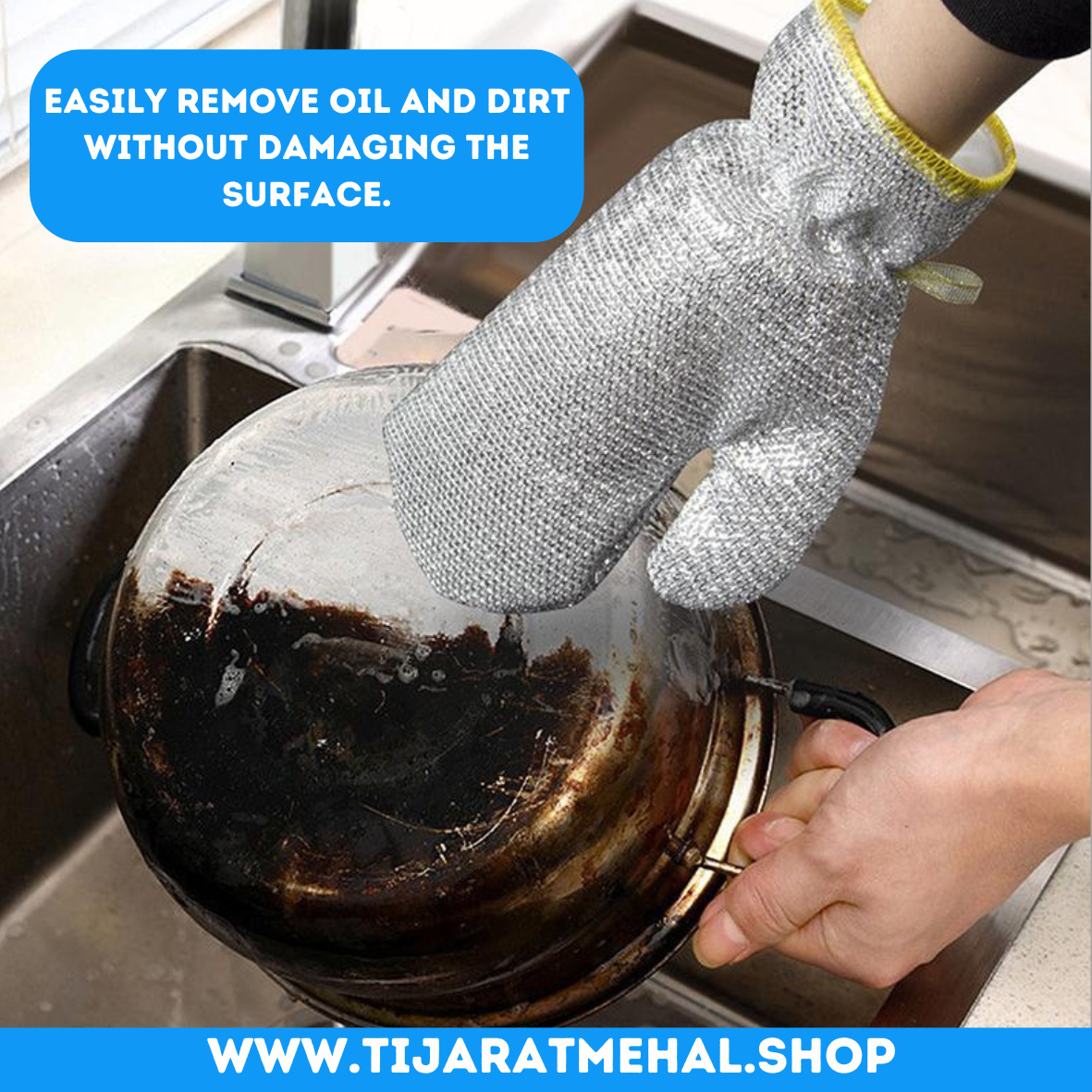 Premium Steel Dishwashing Gloves - Tough on Dirt, Gentle on Hands