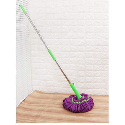 Extendable Twist Mop Fine Fiber Floor Mop – 2-in-1 Rotatable Adjustable Mop | 360-degree Fine Fiber Fabric Self-twisting Dehydrated Mop | Hard Floor Cleaning Mop | Self-twisting Torque Mop For Cleaning Walls