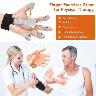 Finger Gripper,Finger Exerciser,Finger Strengthener,6 Resistant Levels Recovery Hand Grip,Portable Fitness Equipment