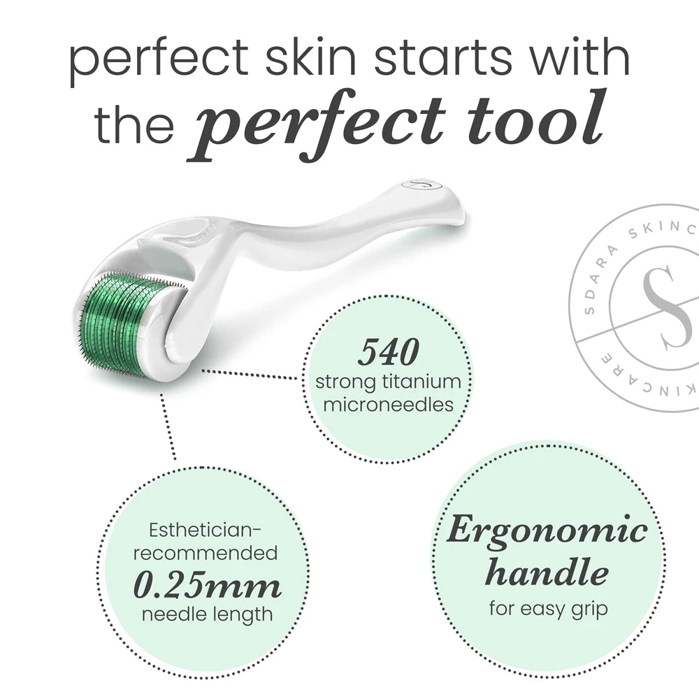 Derma Roller 0.5mm Derma Roller - Hair Growth Reduce Fine Lines for Smooth Skin