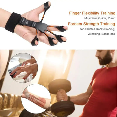 Finger Gripper,Finger Exerciser,Finger Strengthener,6 Resistant Levels Recovery Hand Grip,Portable Fitness Equipment