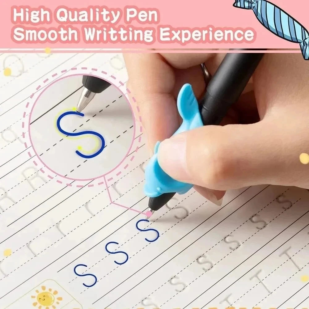 4 Books Magic Calligraphy Handwriting Copybook Set Art Book Baby Copybook For Calligraphy Writing Kids English Lettering Toy