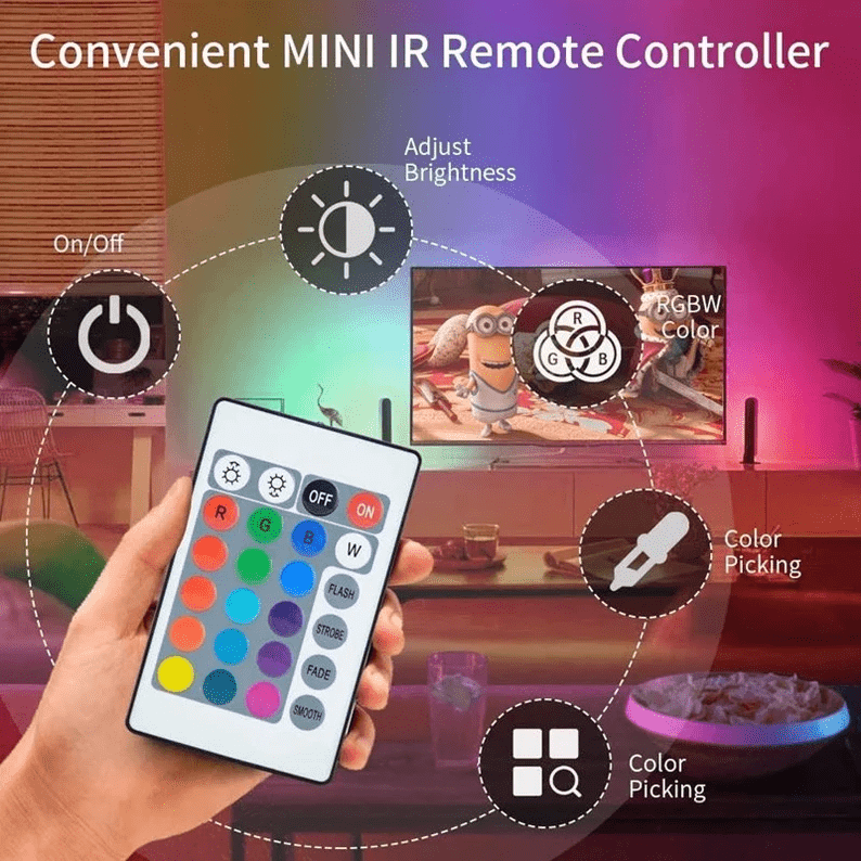 Smart RGB LED Strip Lights – Vibrant Colors, Music Sync, & App Control